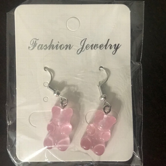 Fashion Jewelry Jewelry - (3/$15) 1 pair NWT Pink gummy bear earrings